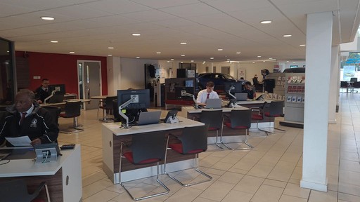 Inside Vauxhall Bedford Showroom