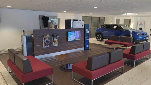 Inside Vauxhall Bedford Showroom