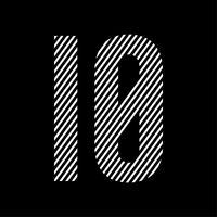 Number 10 made of white lines on a black background