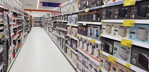 B&M's brand new store in Cowdenbeath stocks a great range of electrical items for the home, including TVs, Bluetooth speakers, toasters, irons and much more.