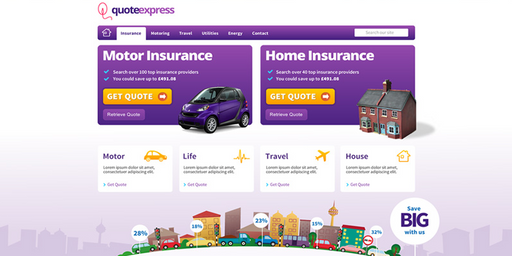 Website design for Quote Express