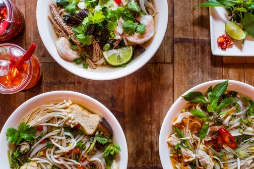 Fresh, Gluten-free, healthy Vietnamese Pho noodle soup