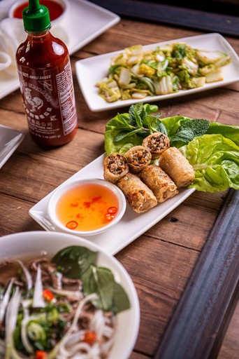 Fresh crispy spring rolls