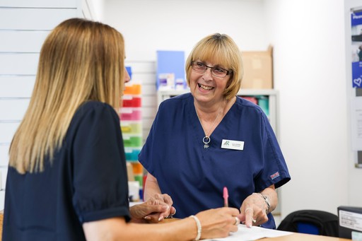 Roebuck Veterinary Group receptionist and client