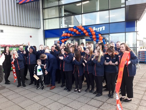 Store staff at B&M's new store in Robroyston were delighted to welcome 5-year-old Mason Dobbie from Wallace Well Primary school who cut the ribbon to officially open the store.