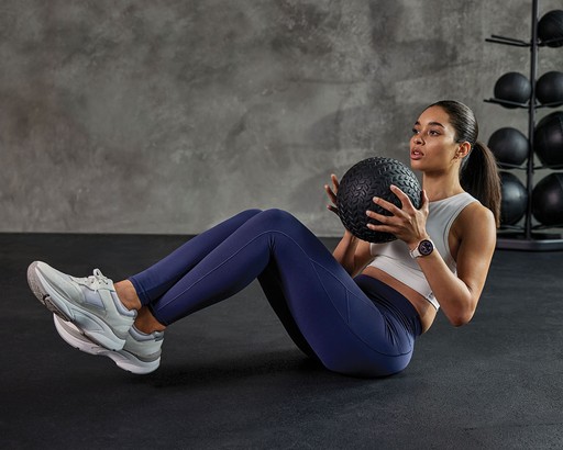 Lady wearing a Garmin Watch