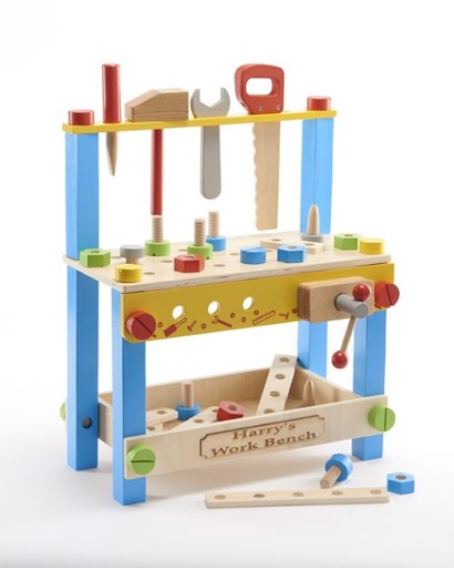 personalised wooden toy work bench