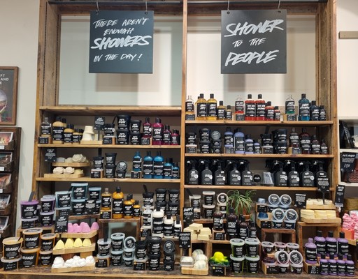 Our shower and body spray  ranges, as of March 2024.