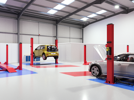 internal shot of garage