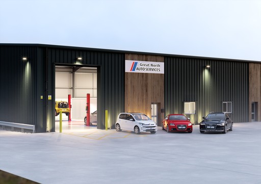 External shot of garage