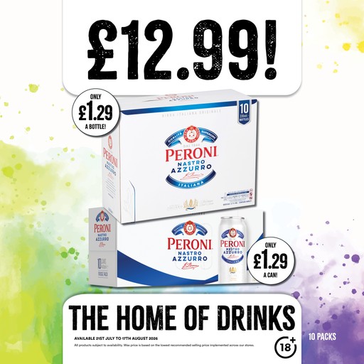 £12.99 Each On Peroni packs