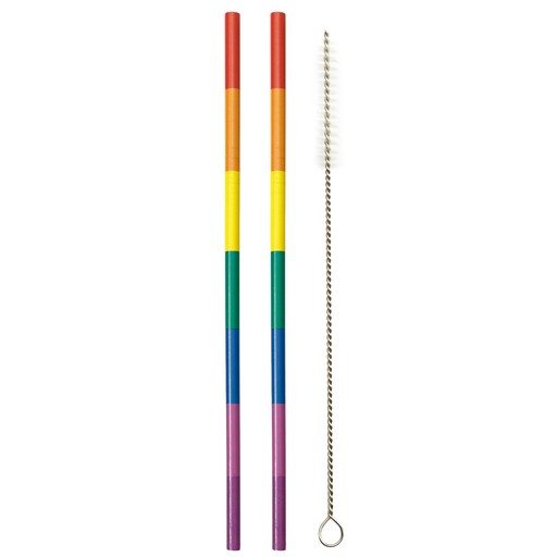 Metal Straws Reusable Rainbow