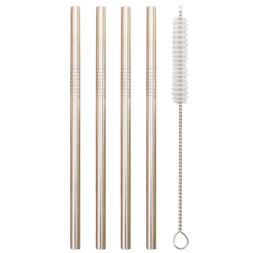 Metal Straws Reusable Mini Silver