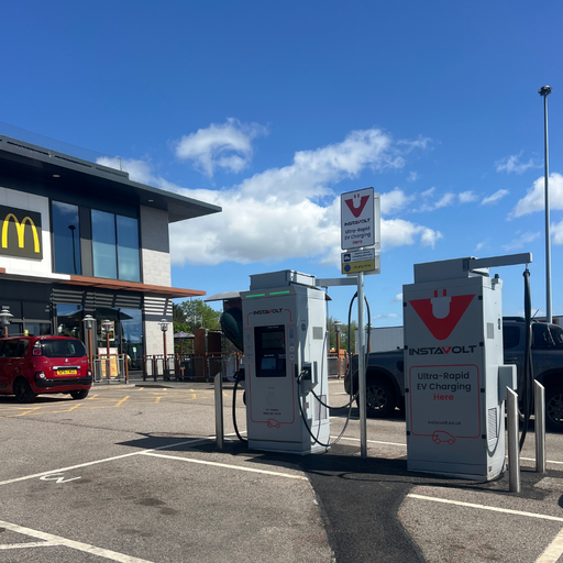 InstaVolt ultra-rapid charging facilities at McDonald's Portlethen, offering a convenient charging stop for local journeys and travel along the A92 corridor.