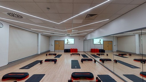 Group exercise studio at Maltby Leisure Centre