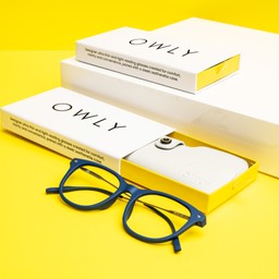 Owly Thin and Light Blue Blocking Reading Glasses