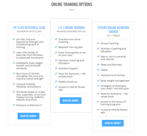 Our online training options.