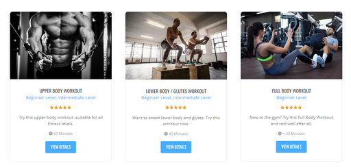 Great list of workout routines available