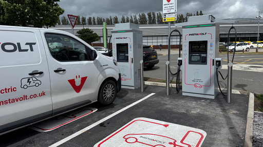 InstaVolt ultra rapid chargers at McDonald's Aintree, Liverpool.