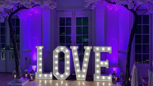 Stunning White Love Letters for Hire