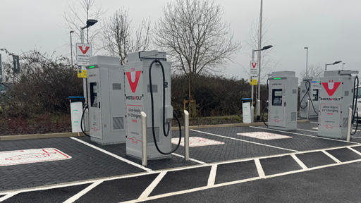 InstaVolt ultra-rapid charging bays at Millbrook Lane, Wragby A158