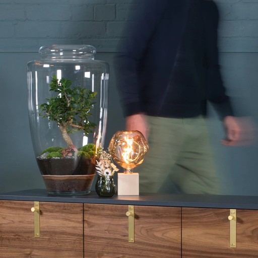 An image of a custom light blub on a table