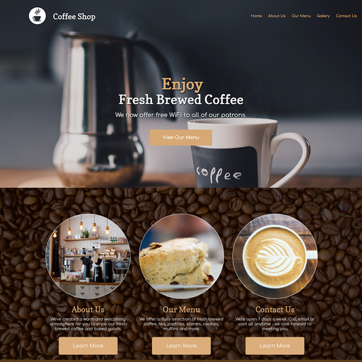 Coffee Shop Website Theme
