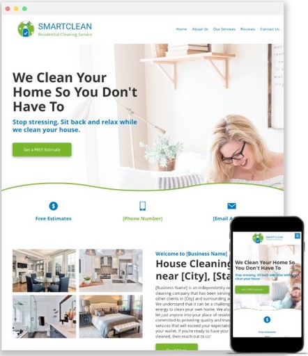 House Cleaning Homepage Design