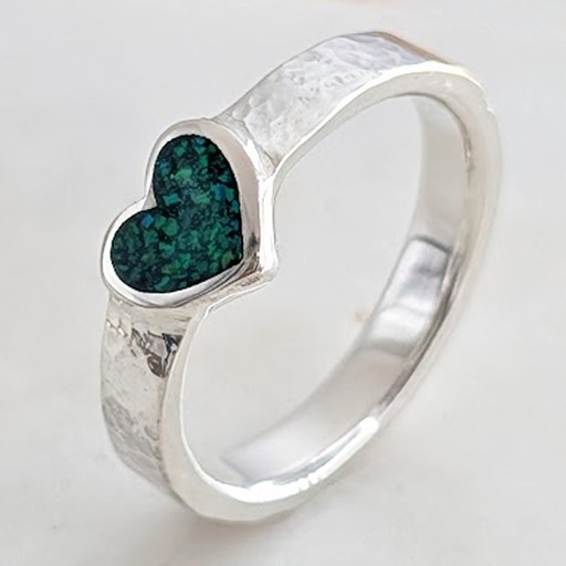 Memorial Ashes Heart Ring