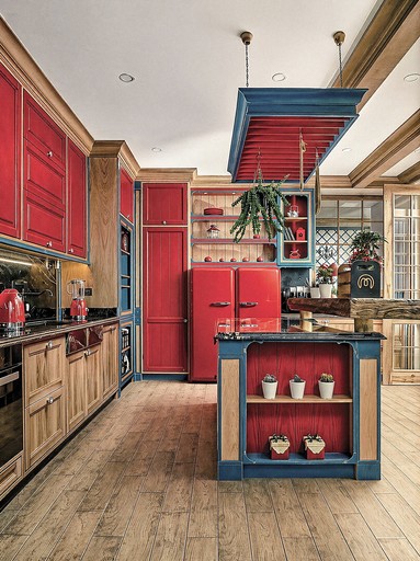 Bespoke kitchen design, oak & painted wood, UK