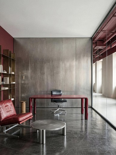 Office interior design, steel panels, London UK