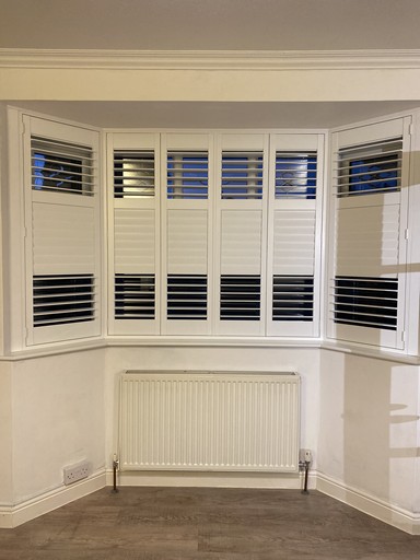Full Height Shutter on a Bay Window