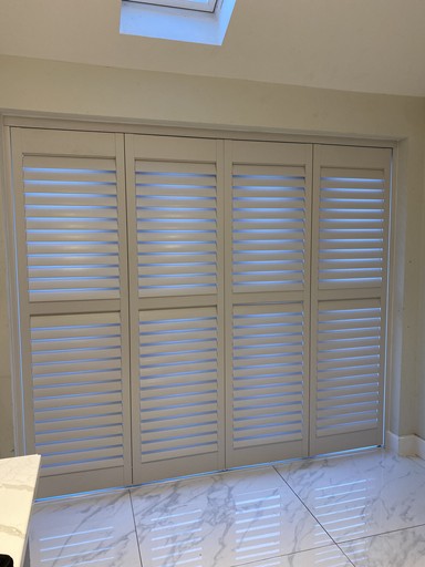 Tracked Shutters for Patio Door