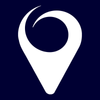 Loudlocal icon which is a map marker in white with a dark blue background