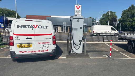 InstaVolt ultra rapid EV charging at McDonald's Leicester on Almond Road
