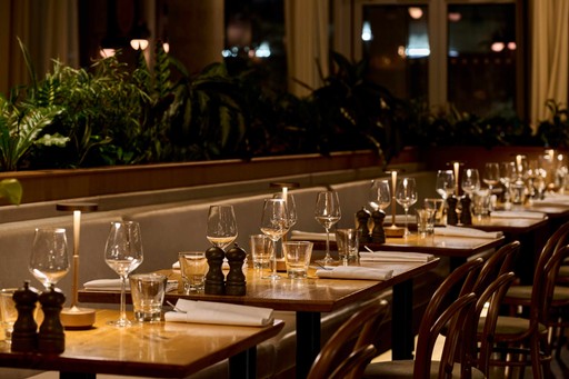 Dining tables at The Starman Restaurant in Cambridge