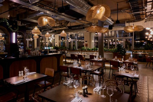 Interior of restaurant in Cambridge
