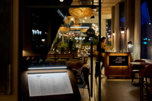 Entrance and food menu