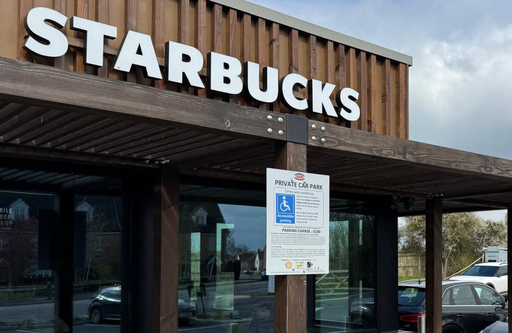 Starbucks café on site offering refreshments while charging your electric vehicle.