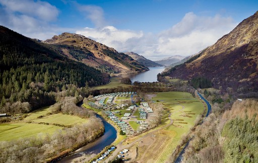 Aerial view of Stratheck Holiday Park