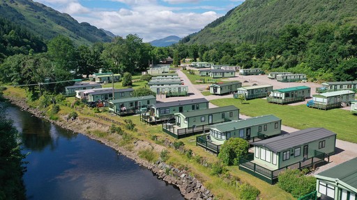 Aerial view of Stratheck Holiday Park