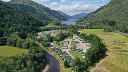 Aerial view of Stratheck Holiday Park