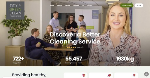 Commercial Cleaning website design and development
