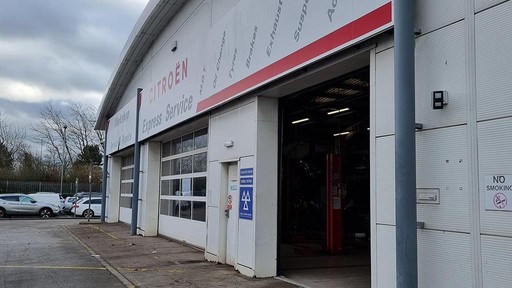 Outside the Citroen Service Centre Hull workshop