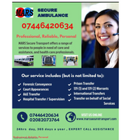 MARS Secure Ambulance, Mental Health, Young Person Transport