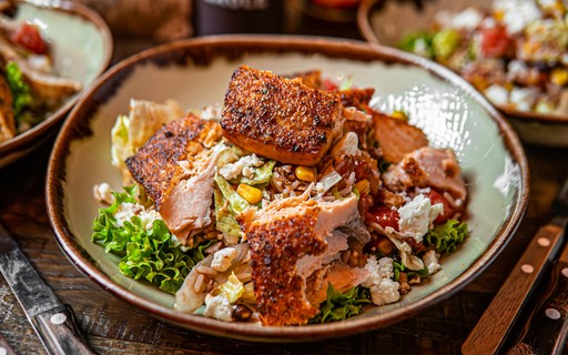 South Coast Watermelon Salad with Cedar Plank Roasted Salmon