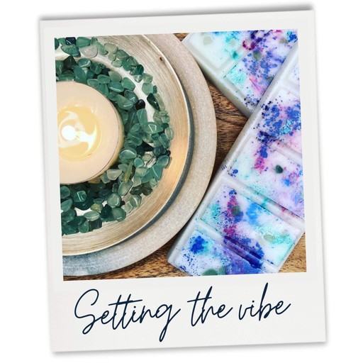 Setting the vibe wax warmer with Aurora wax melt