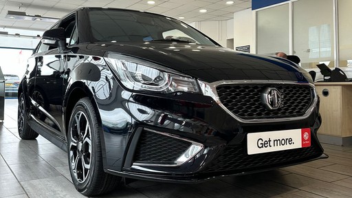 Black MG3 Inside Evans Halshaw MG Grantham Dealership