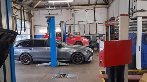 Car inside the Ford Service Centre Milton Keynes