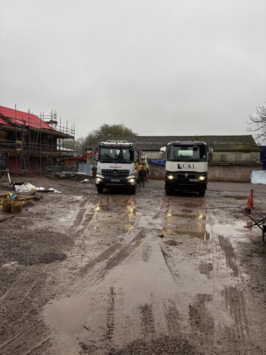 Ready Mix Concrete delivering to building site